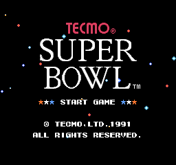 Tecmo Super Bowl title screen for Famicom